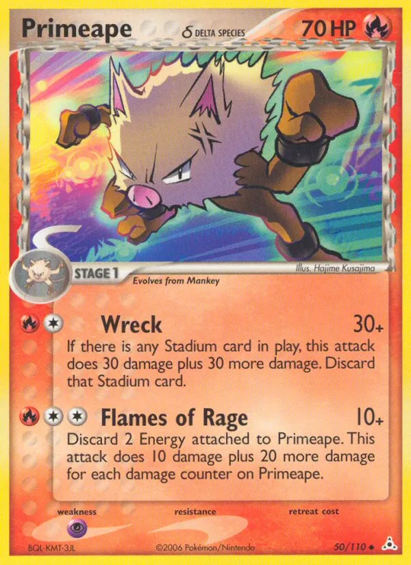 Primeape δ — Holon Phantoms #50 (Pokémon TCG card)