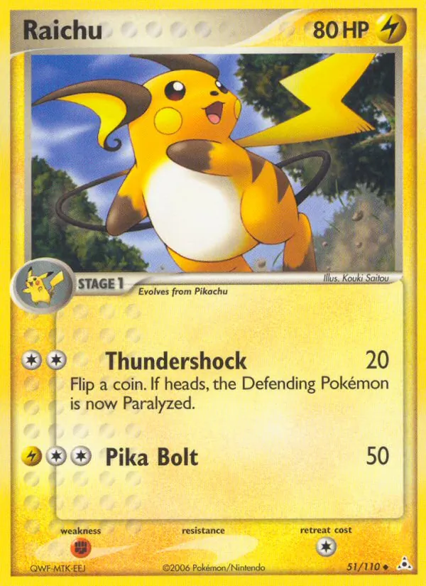 Raichu — Holon Phantoms #51 (Pokémon TCG card)