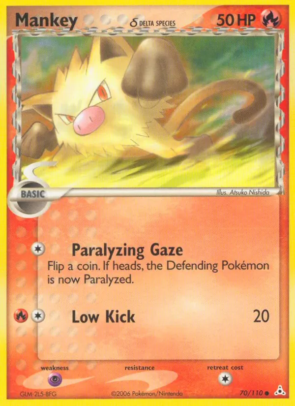 Mankey δ — Holon Phantoms #70 (Pokémon TCG card)