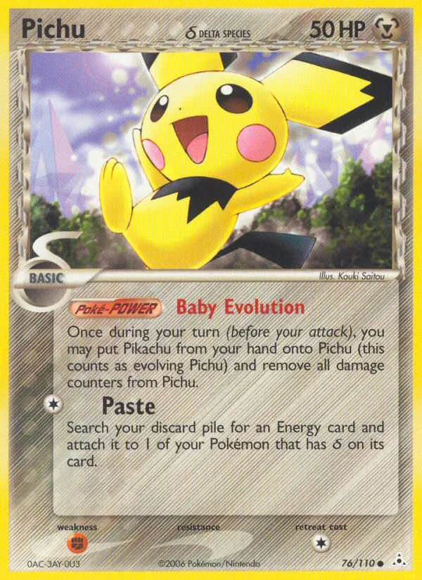 Pichu δ — Holon Phantoms #76 (Pokémon TCG card)
