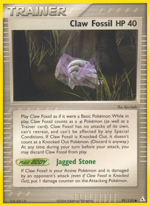 Claw Fossil — Holon Phantoms #91 (Pokémon TCG card)