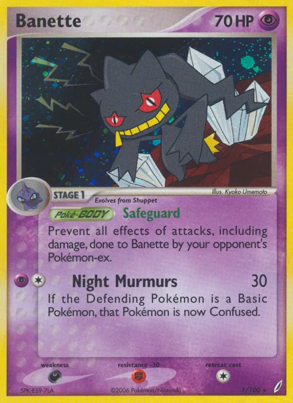 Banette — Crystal Guardians #1 (Pokémon TCG card)