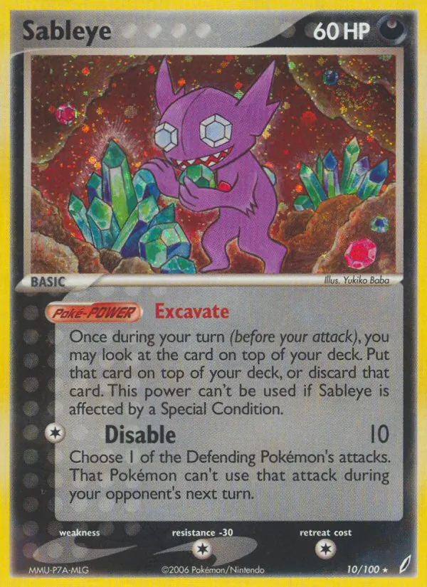 Sableye — Crystal Guardians #10 (Pokémon TCG card)