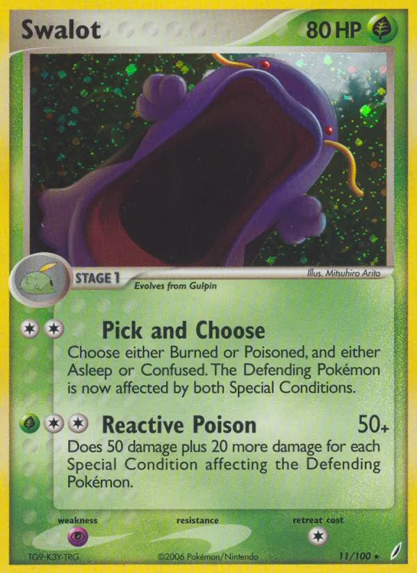 Swalot — Crystal Guardians #11 (Pokémon TCG card)