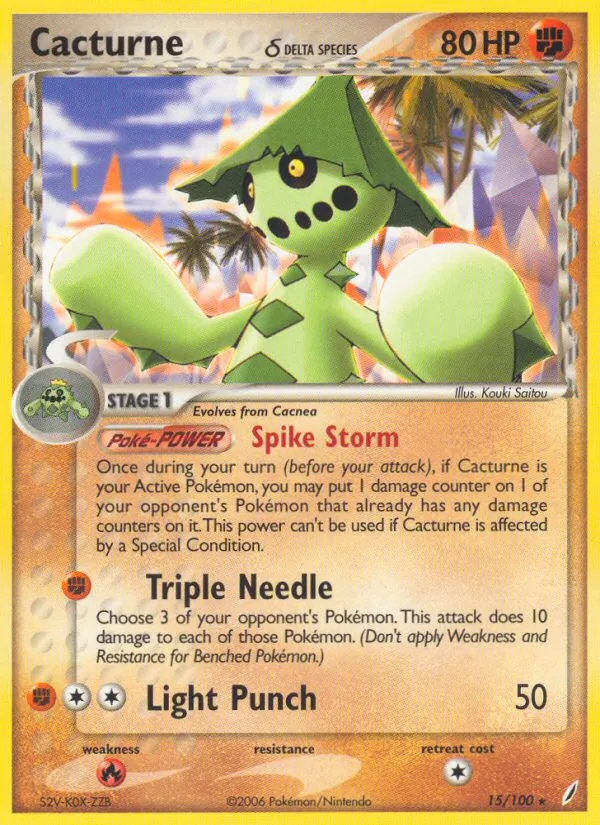 Cacturne δ — Crystal Guardians #15 (Pokémon TCG card)
