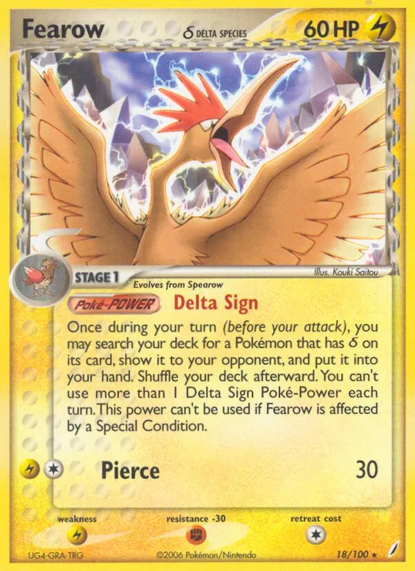 Fearow δ — Crystal Guardians #18 (Pokémon TCG card)