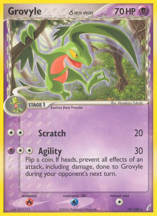Grovyle δ — Crystal Guardians #19 (Pokémon TCG card)