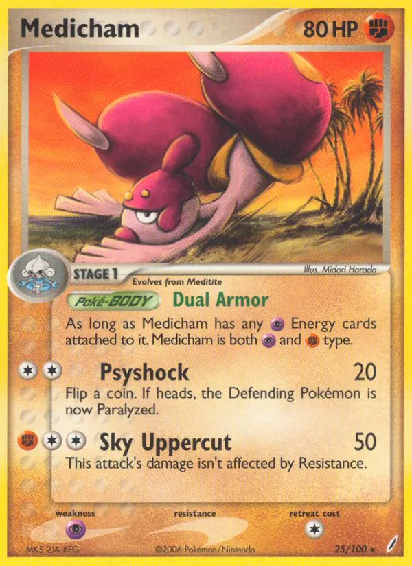 Medicham — Crystal Guardians #25 (Pokémon TCG card)