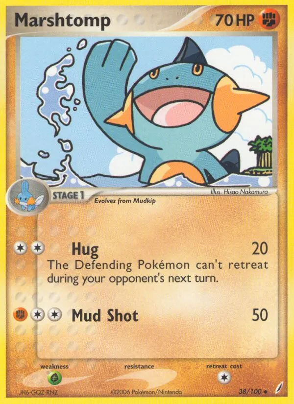 Marshtomp — Crystal Guardians #38 (Pokémon TCG card)