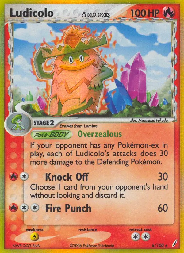 Ludicolo δ — Crystal Guardians #6 (Pokémon TCG card)