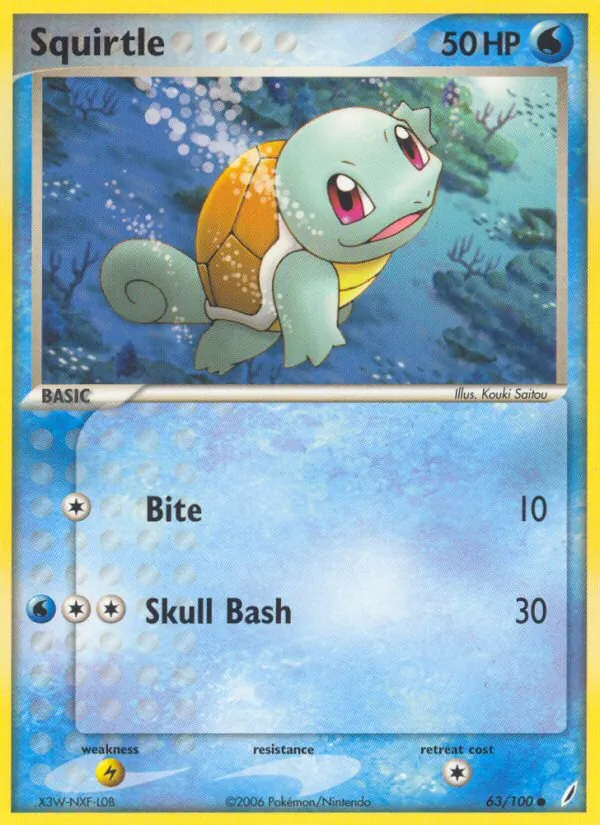 Squirtle — Crystal Guardians #63 (Pokémon TCG card)