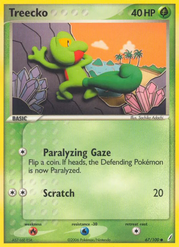 Treecko — Crystal Guardians #67 (Pokémon TCG card)