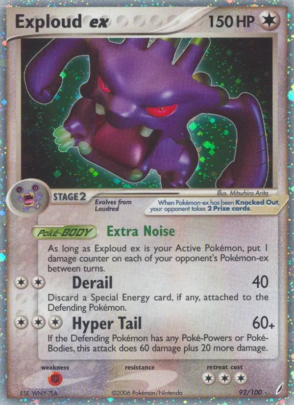 Exploud ex — Crystal Guardians #92 (Pokémon TCG card)