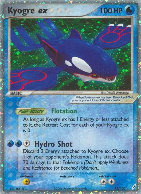 Kyogre ex — Crystal Guardians #95 (Pokémon TCG card)