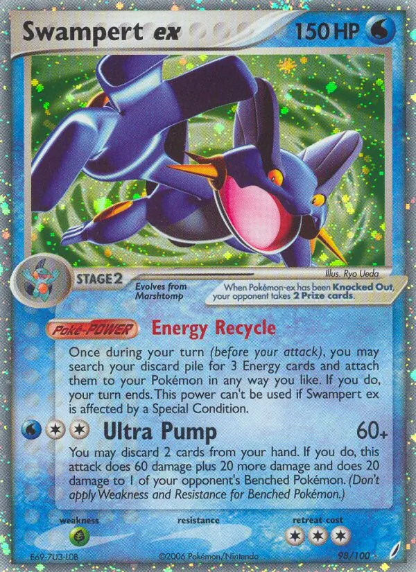 Swampert ex — Crystal Guardians #98 (Pokémon TCG card)