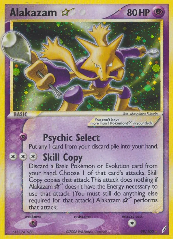 Alakazam ☆ — Crystal Guardians #99 (Pokémon TCG card)