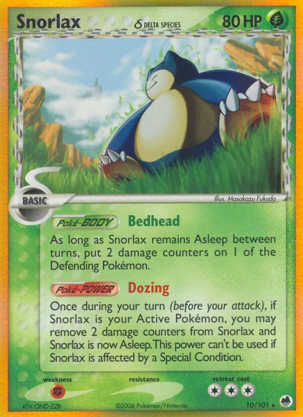 Snorlax δ — Dragon Frontiers #10 (Pokémon TCG card)