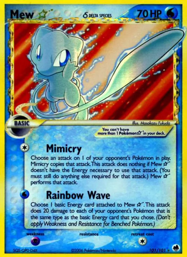 Mew ☆ δ — Dragon Frontiers #101 (Pokémon TCG card)