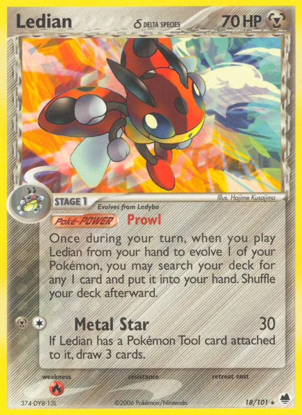 Ledian δ — Dragon Frontiers #18 (Pokémon TCG card)