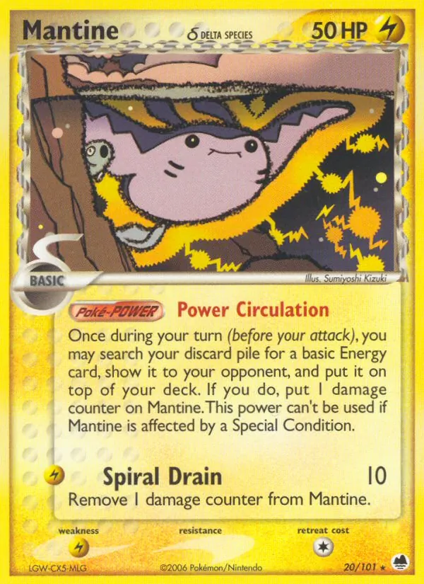 Mantine δ — Dragon Frontiers #20 (Pokémon TCG card)