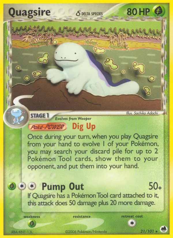 Quagsire δ — Dragon Frontiers #21 (Pokémon TCG card)