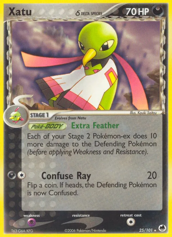 Xatu δ — Dragon Frontiers #25 (Pokémon TCG card)