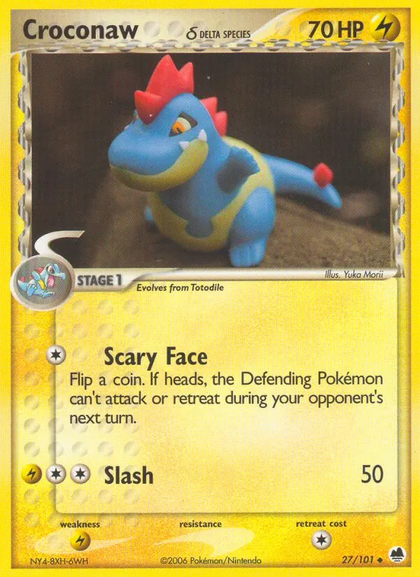 Croconaw δ — Dragon Frontiers #27 (Pokémon TCG card)