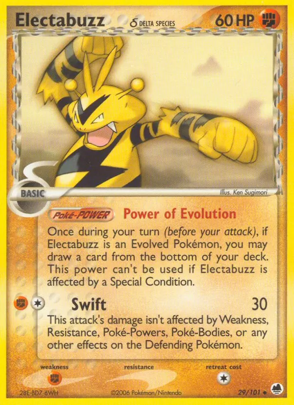 Electabuzz δ — Dragon Frontiers #29 (Pokémon TCG card)