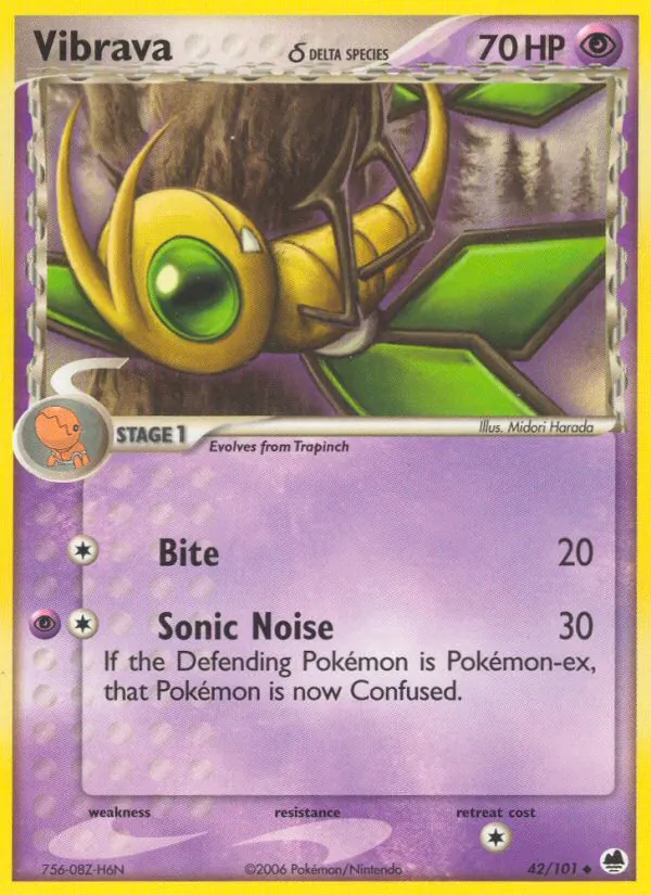 Vibrava δ — Dragon Frontiers #42 (Pokémon TCG card)