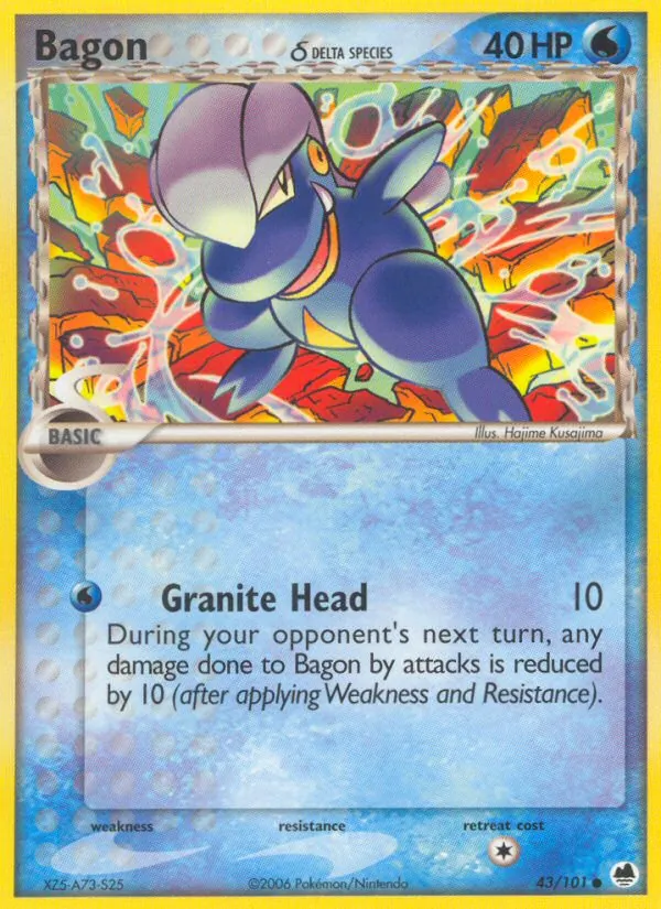 Bagon δ — Dragon Frontiers #43 (Pokémon TCG card)