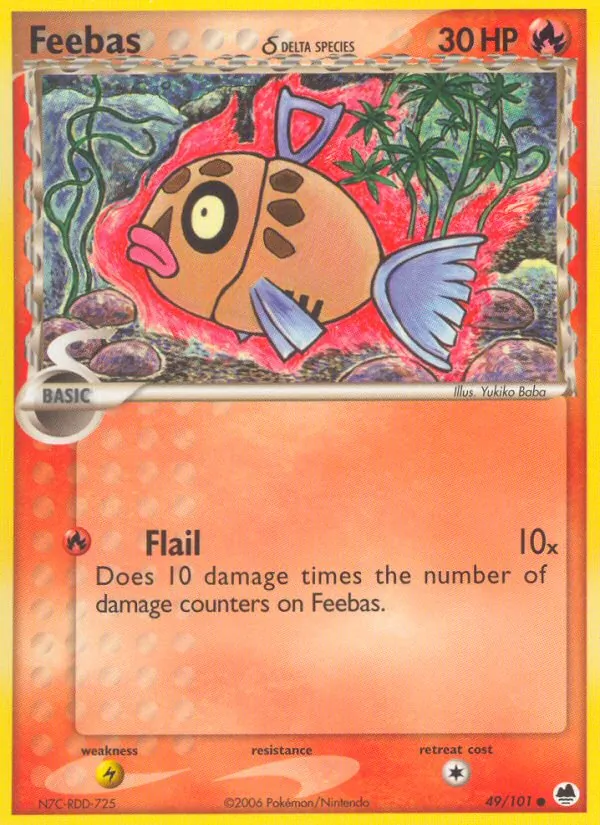 Feebas δ — Dragon Frontiers #49 (Pokémon TCG card)