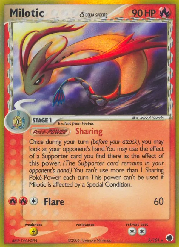 Milotic δ — Dragon Frontiers #5 (Pokémon TCG card)