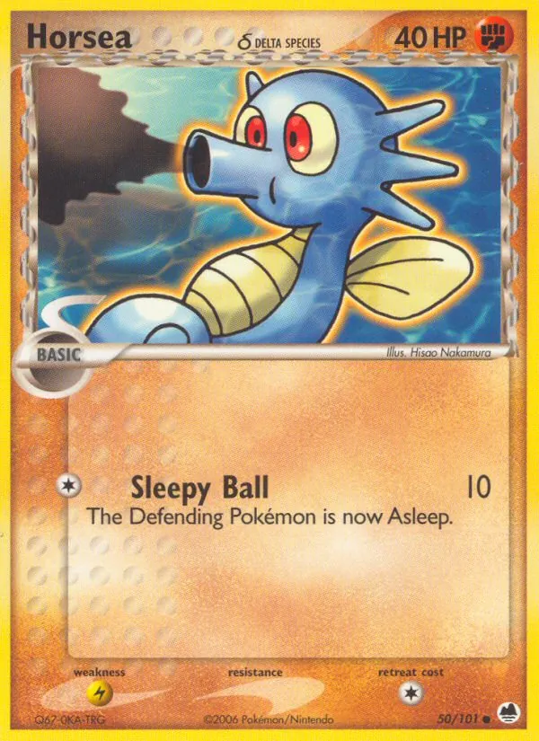 Horsea δ — Dragon Frontiers #50 (Pokémon TCG card)
