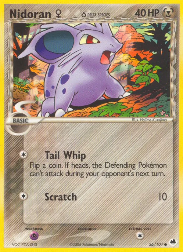 Nidoran♀ δ — Dragon Frontiers #56 (Pokémon TCG card)