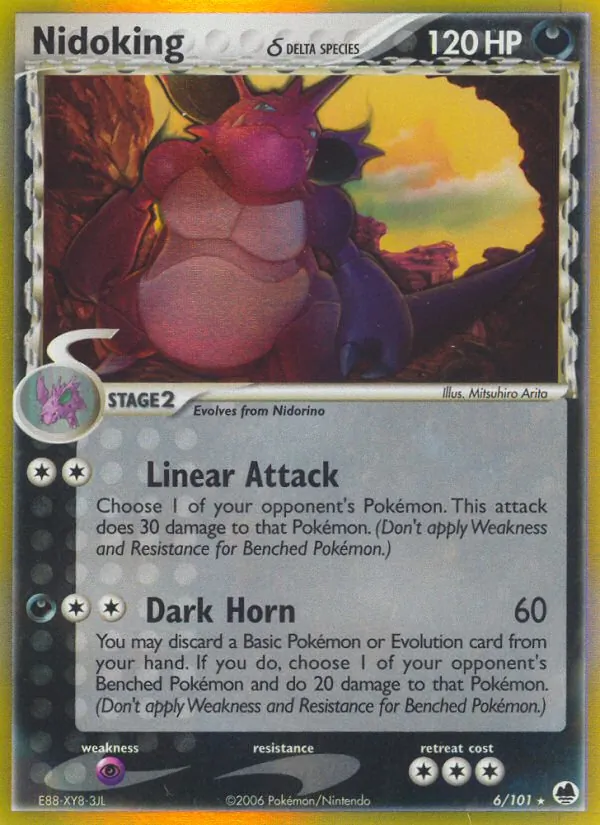 Nidoking δ — Dragon Frontiers #6 (Pokémon TCG card)