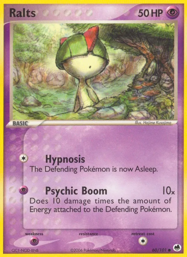 Ralts — Dragon Frontiers #60 (Pokémon TCG card)