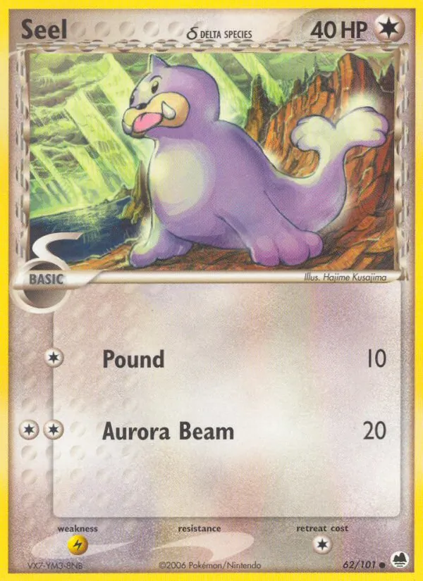 Seel δ — Dragon Frontiers #62 (Pokémon TCG card)