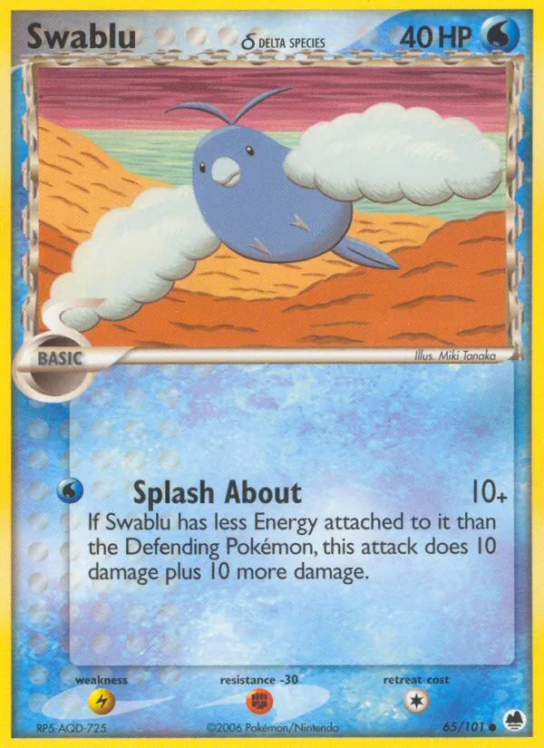 Swablu δ — Dragon Frontiers #65 (Pokémon TCG card)