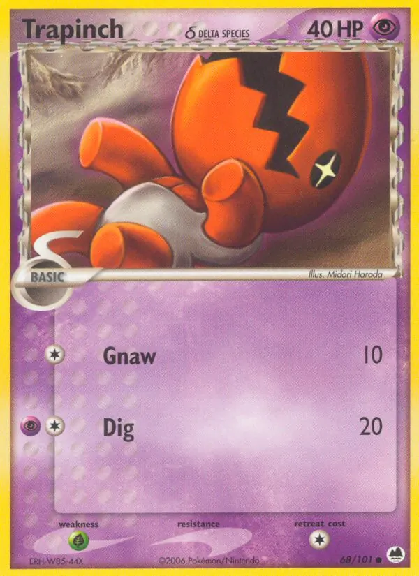 Trapinch δ — Dragon Frontiers #68 (Pokémon TCG card)