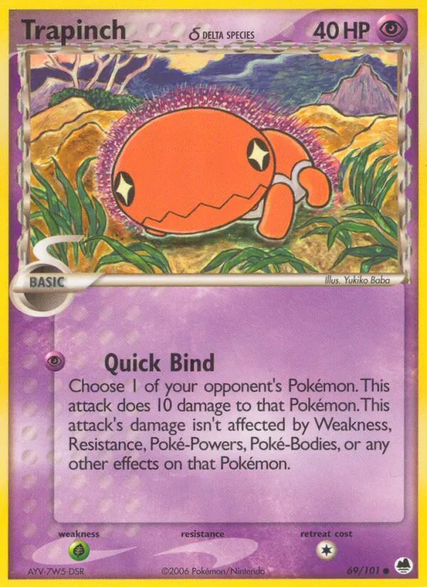Trapinch δ — Dragon Frontiers #69 (Pokémon TCG card)