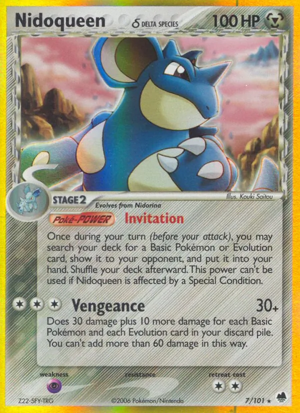 Nidoqueen δ — Dragon Frontiers #7 (Pokémon TCG card)