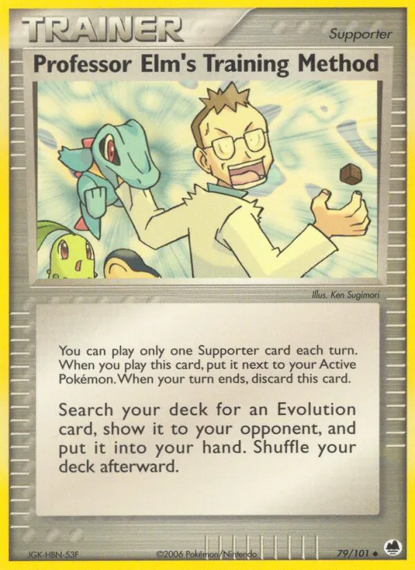 Professor Elm's Training Method — Dragon Frontiers #79 (Pokémon TCG card)