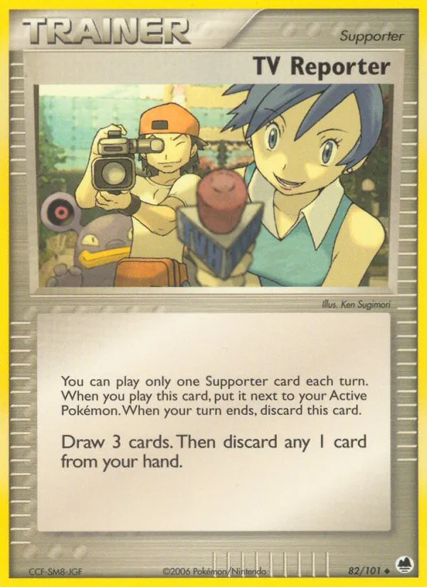 TV Reporter — Dragon Frontiers #82 (Pokémon TCG card)