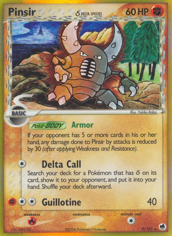Pinsir δ — Dragon Frontiers #9 (Pokémon TCG card)