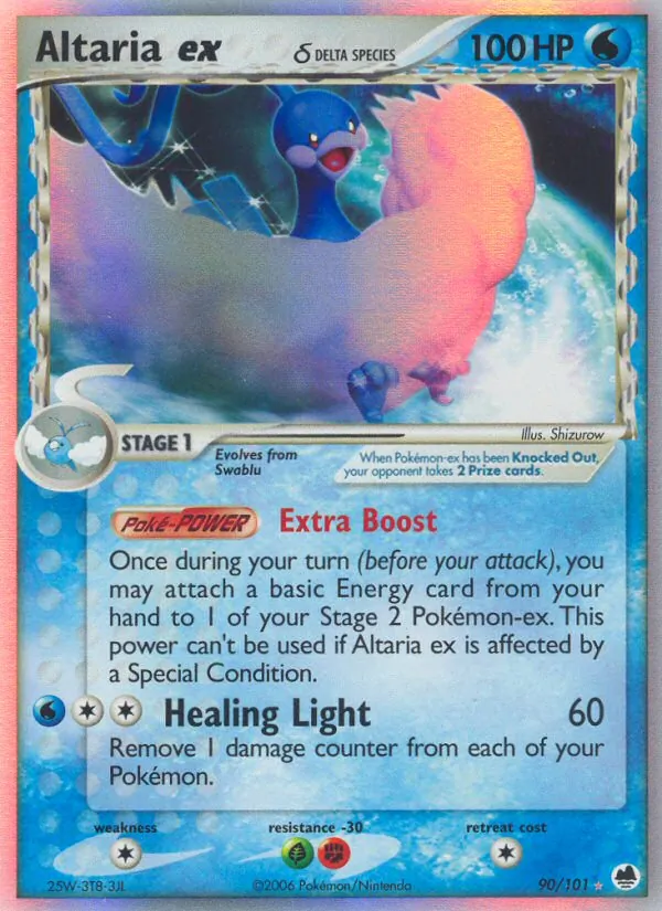 Altaria ex δ — Dragon Frontiers #90 (Pokémon TCG card)