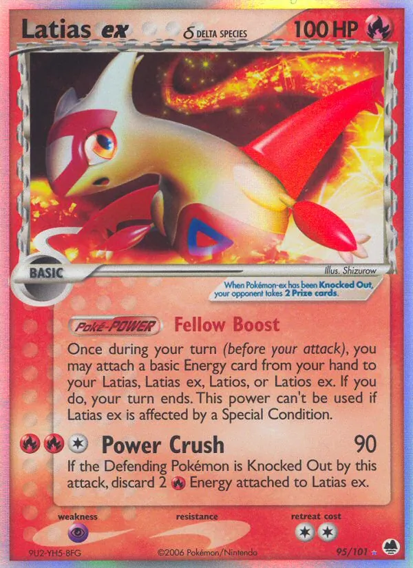 Latias ex δ — Dragon Frontiers #95 (Pokémon TCG card)