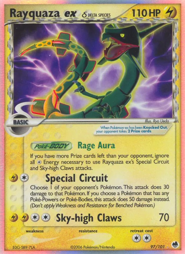 Rayquaza ex δ — Dragon Frontiers #97 (Pokémon TCG card)