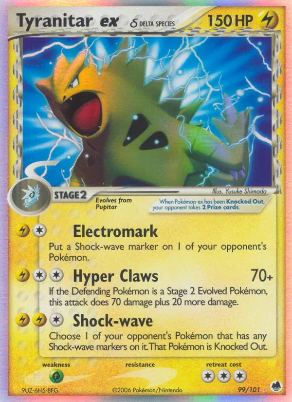 Tyranitar ex δ — Dragon Frontiers #99 (Pokémon TCG card)
