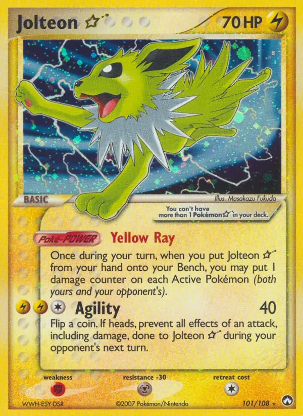 Jolteon ☆ — Power Keepers #101 (Pokémon TCG card)