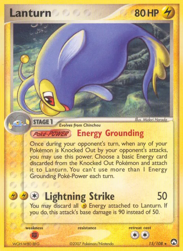 Lanturn — Power Keepers #15 (Pokémon TCG card)